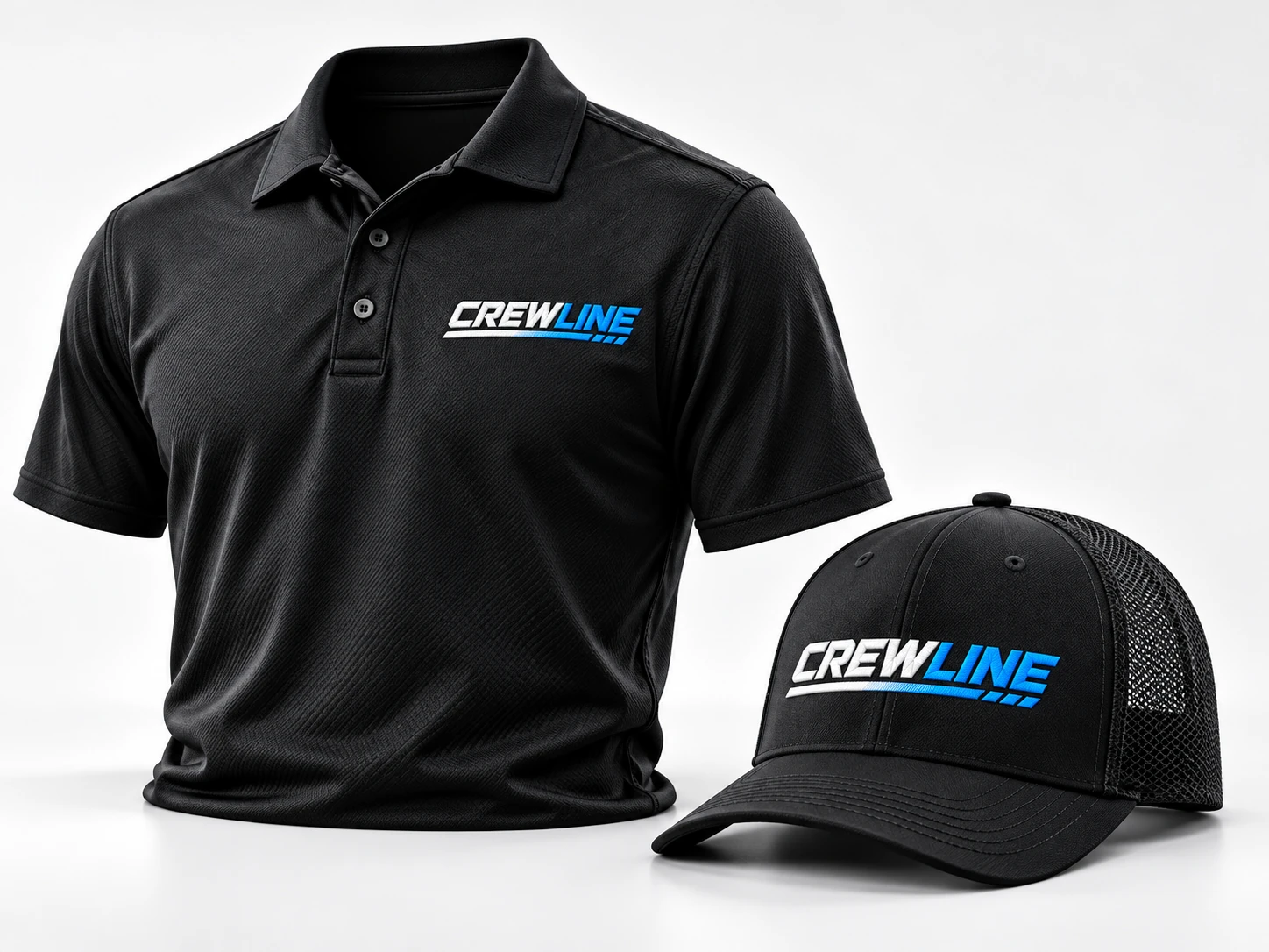 Crewline polos and hats application